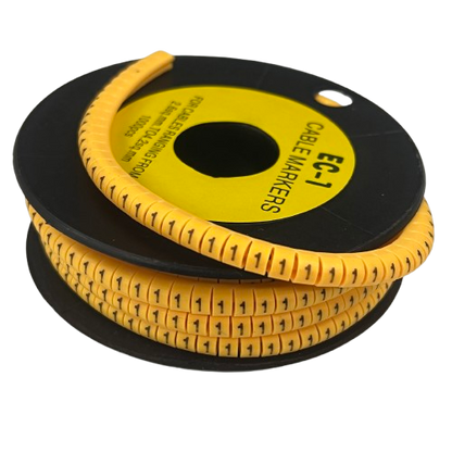 Cable Marker 1 Yellow flexible spiral wire ID rings on spool for cable management from China