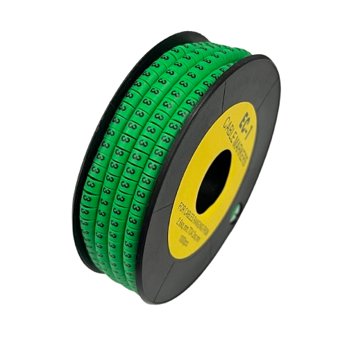 Grippes Cable marker 3 Green spool of numbered adhesive cable markers for wiring organization