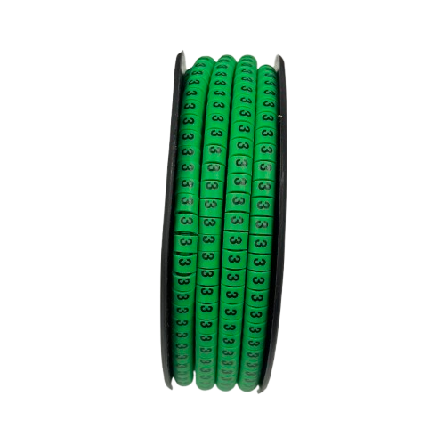 Grippes Cable marker 3 Green spool of numbered wire labels for quick cable identification and organization