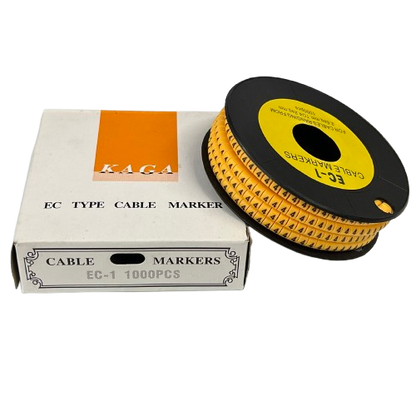 Cable Marker 4 Yellow spool with EC type numbered cable markers 1000pcs for wire identification