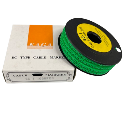 Grippes cable marker spool with green identification rings Cable Marker - A Green for organized cables