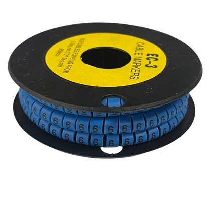 Grippes Cable Marker Blue - 6 for organized cable management and labeling