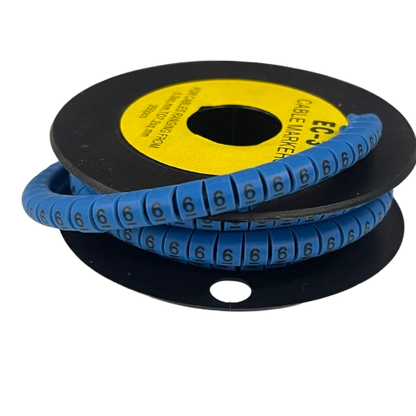 Grippes Cable Marker Blue - 6 for organized cable management and easy identification