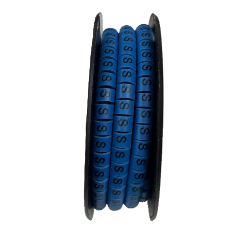 Grippes spool of Cable Marker Blue - S round cable identification markers on reel for organized wiring