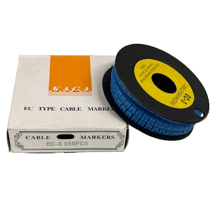 Grippes cable management spool with blue segmented wire markers and box for labeling cables Cable Marker Blue - V.