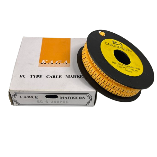 Grippes Cable Marker - I Yellow spool of EC-3 cable markers 350pcs for wire identification