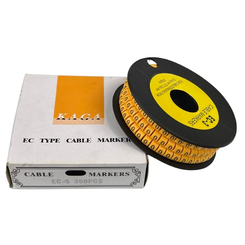 Grippes Cable Marker O - Yellow spool of round ring cable labels for wire identification 350 pcs