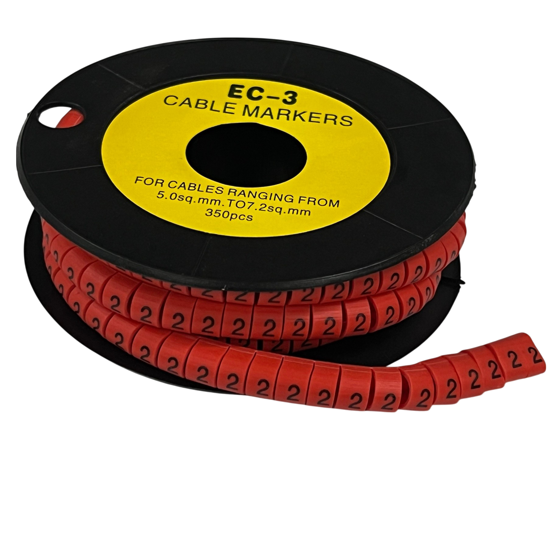 Grippes Cable Marker Red - 2 on spool for organizing cables of various sizes efficiently