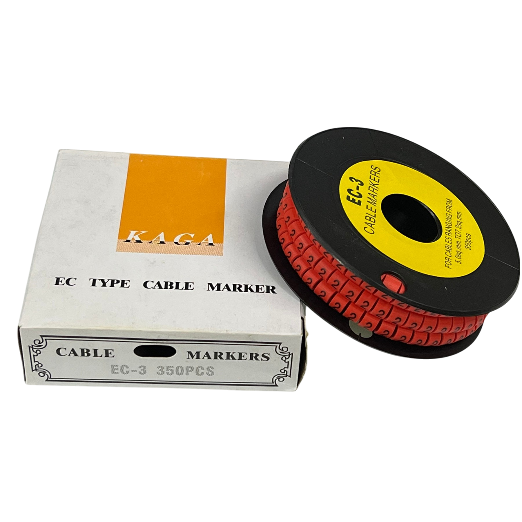 Grippes Cable Marker Red - 2 with 350 pieces for organized cable management