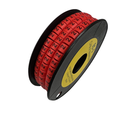 Grippes Cable Marker Red - 2 on a spool for organizing and identifying cables easily