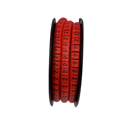 Grippes Cable Marker Red - 2 on a spool for organized cable management and easy identification