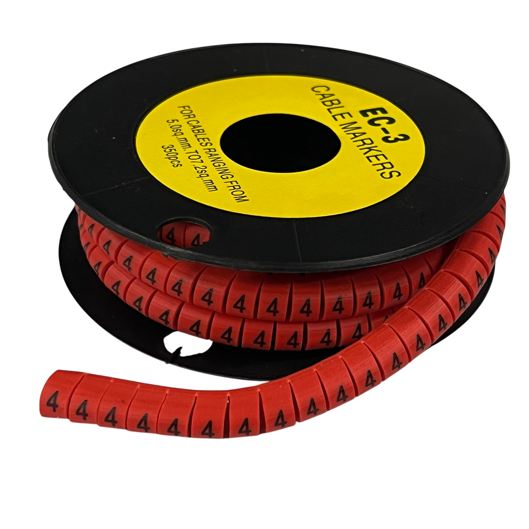 Grippes Cable Marker Red - 4 350pcs on a spool for organized cable management