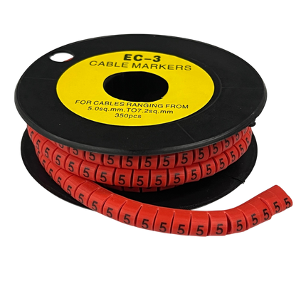 Grippes Cable Marker Red - 5 350pcs on a spool for easy cable identification and management