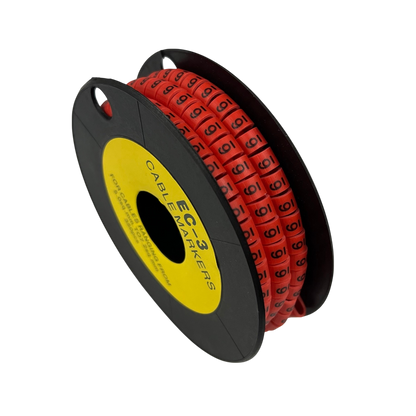 Grippes Cable Marker Red - 6 350pcs roll for organizing and labeling electrical cables