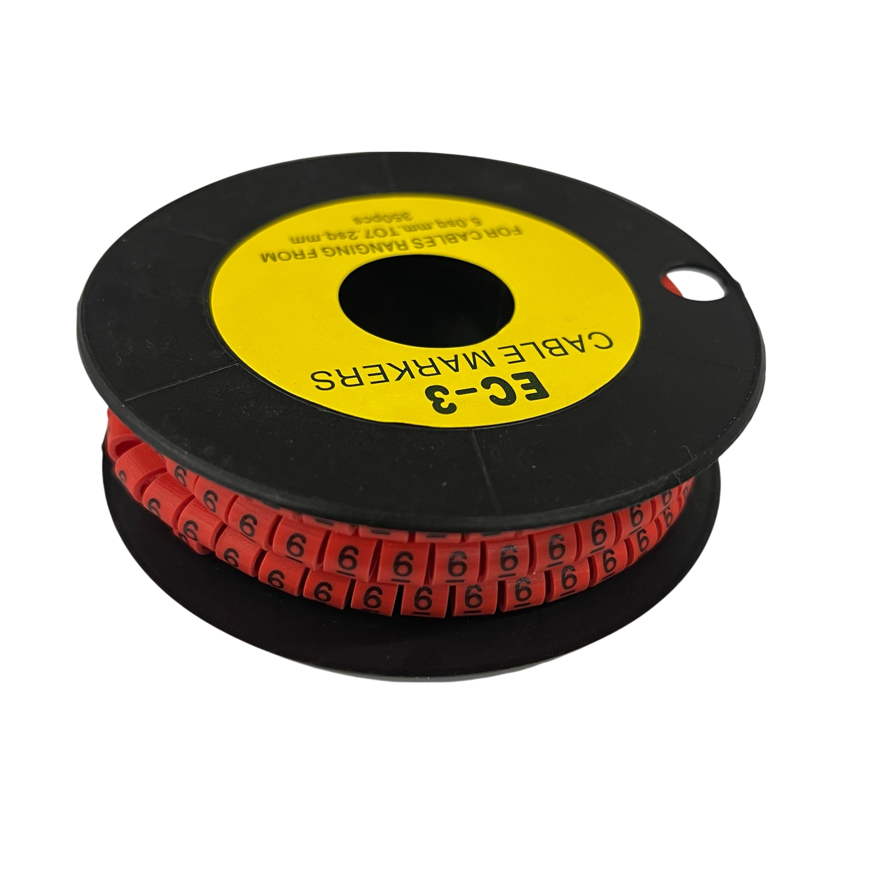 Grippes Cable Marker Red - 6 350pcs on a spool for effective cable management and organization