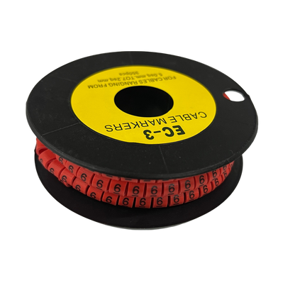 Grippes Cable Marker Red - 6 350pcs on a spool for effective cable management and organization