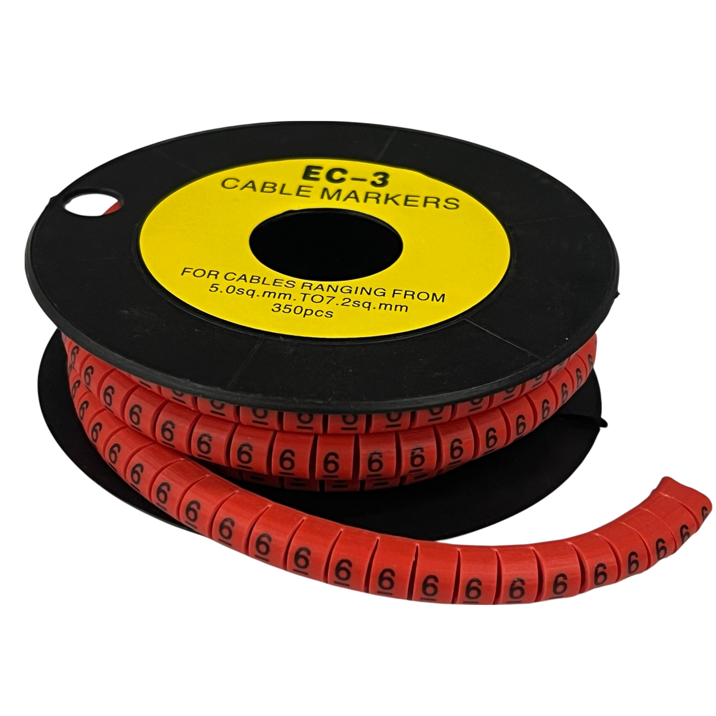 Grippes Cable Marker Red - 6 350pcs on a spool for organized cable management