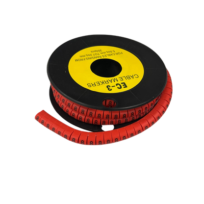 Grippes Cable Marker Red - 8 for organized cable management and easy identification