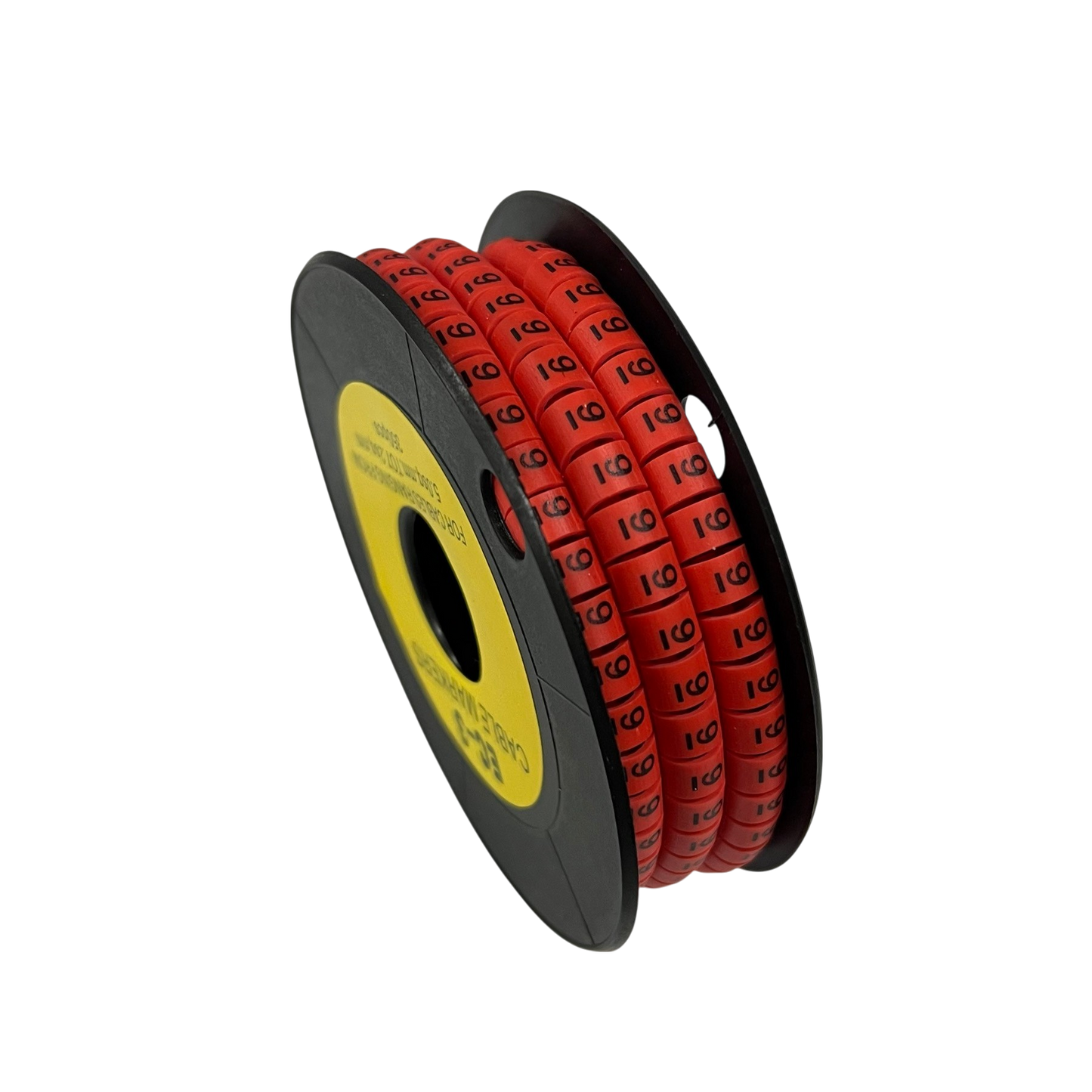 Grippes Cable Marker Red - 9 on a spool for organized cable management solutions