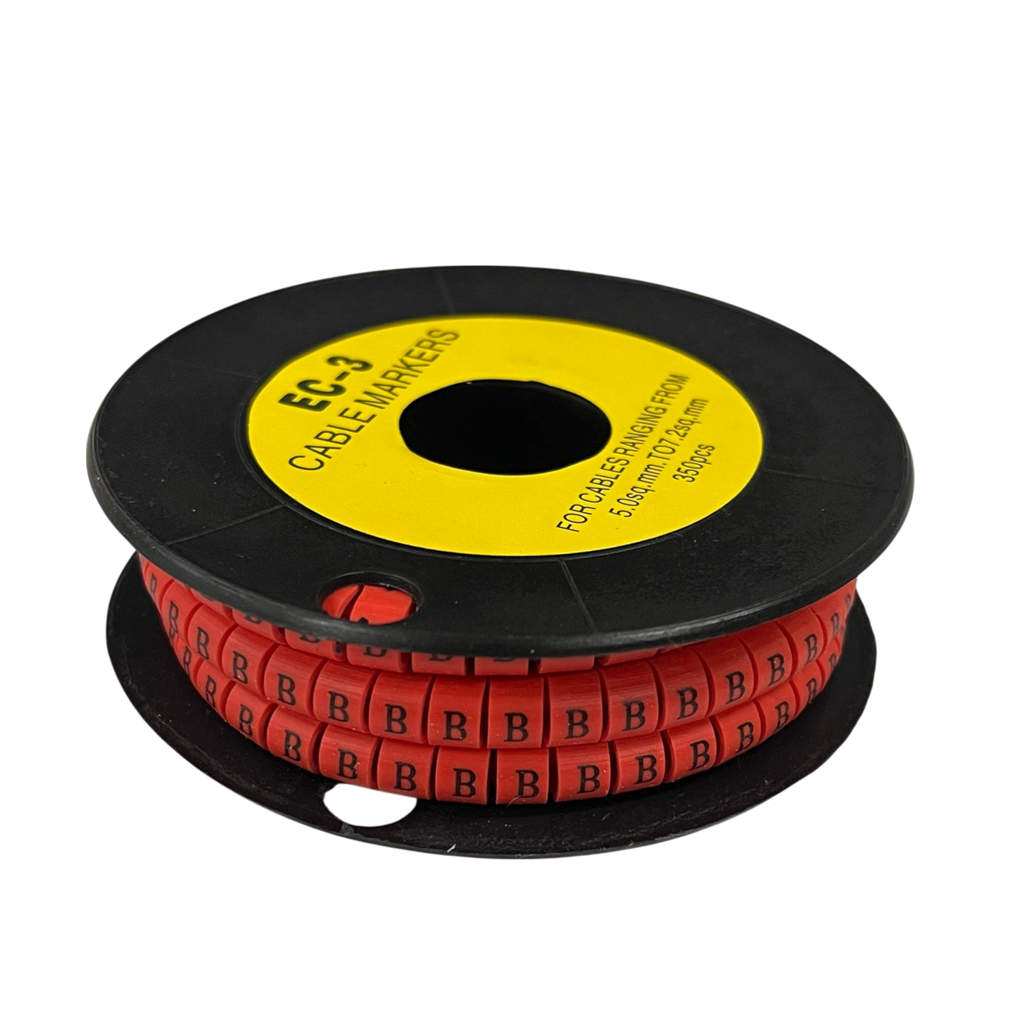 Grippes Cable Marker Red - B on a spool for organized cable management solutions