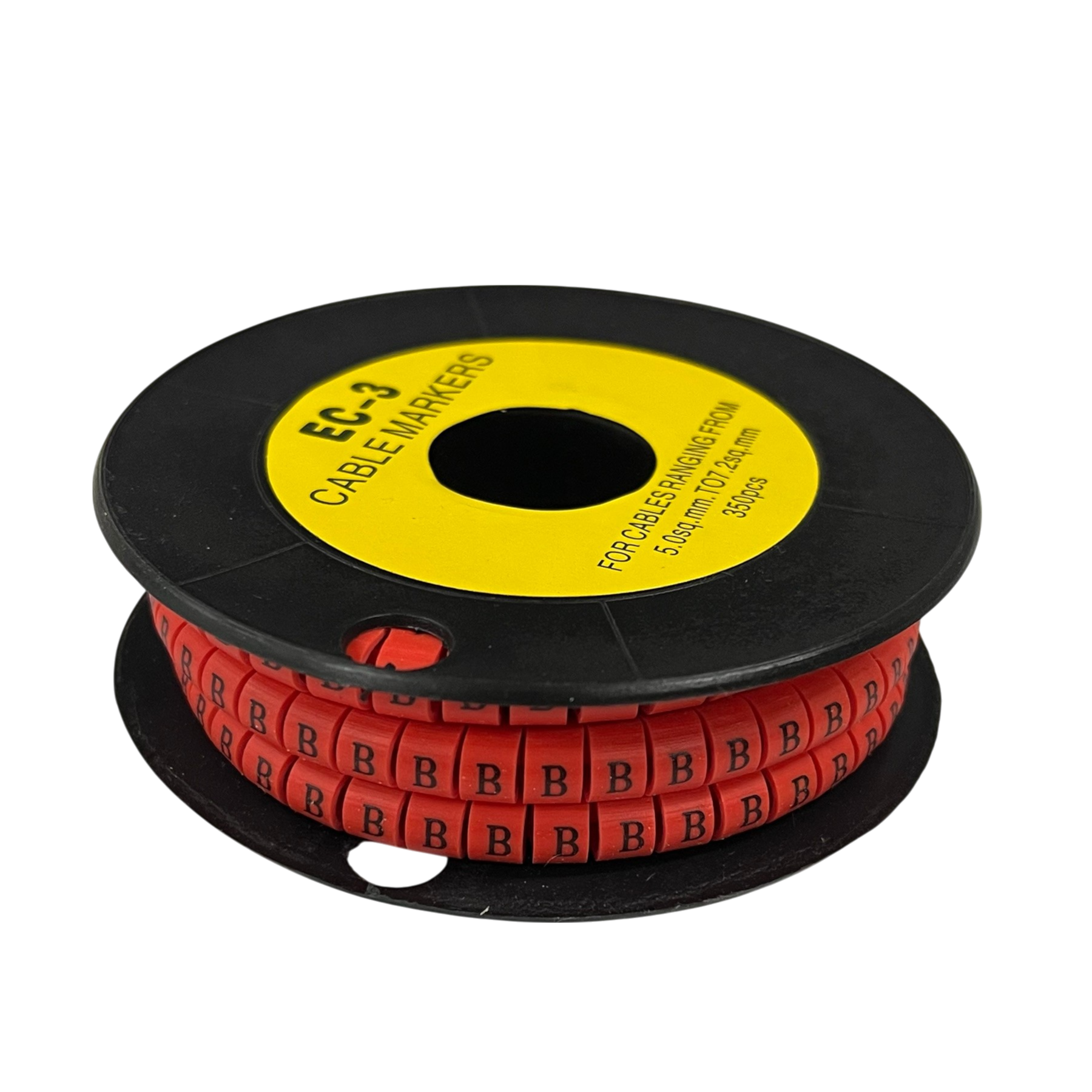 Grippes Cable Marker Red - B on a spool for organized cable management solutions