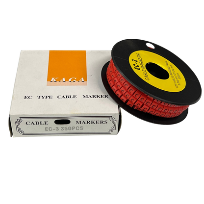 Grippes Cable Marker Red - C for organized cable management with 350 pieces in a roll