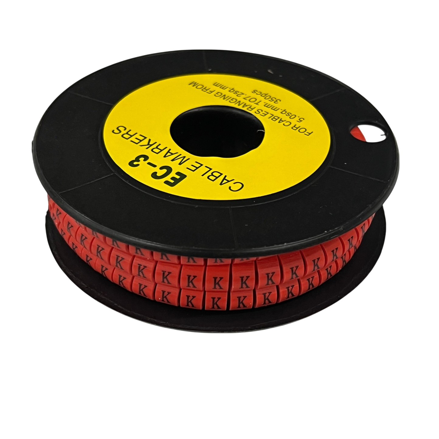 Grippes Cable Marker Red - K on a spool for effective cable management and organization