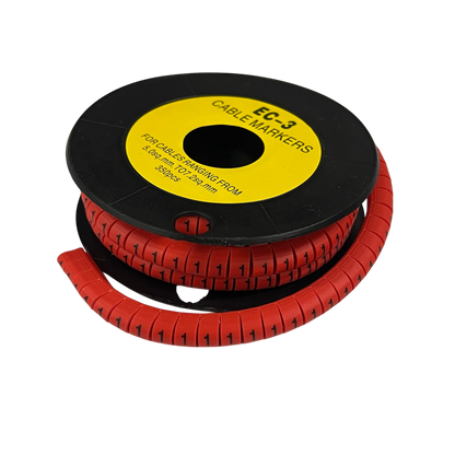 Grippes Cable Marker Red - 1 - 350pcs for effective cable organization and management