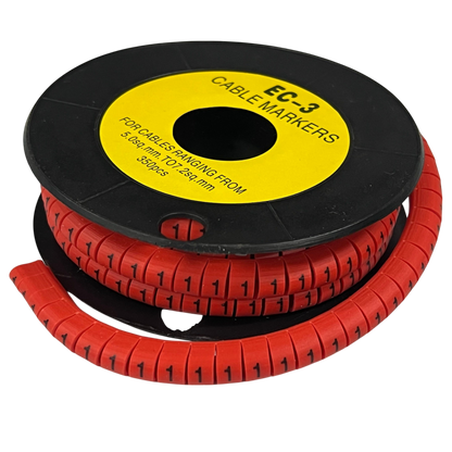Grippes Cable Marker Red - 1 - 350pcs for organizing and identifying cables efficiently
