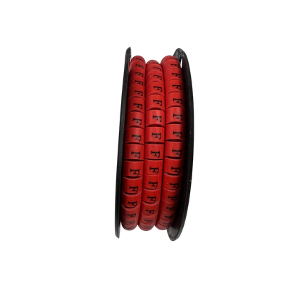Grippes Cable Marker Red - F on a spool for effective cable management and organization