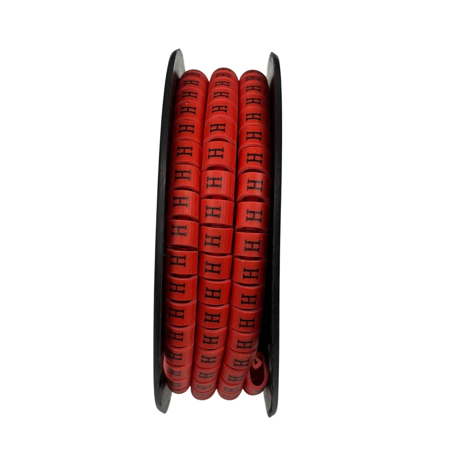Grippes Cable Marker Red - H on a spool for organized cable management