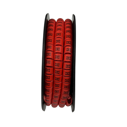 Grippes Cable Marker Red - H on a spool for organized cable management