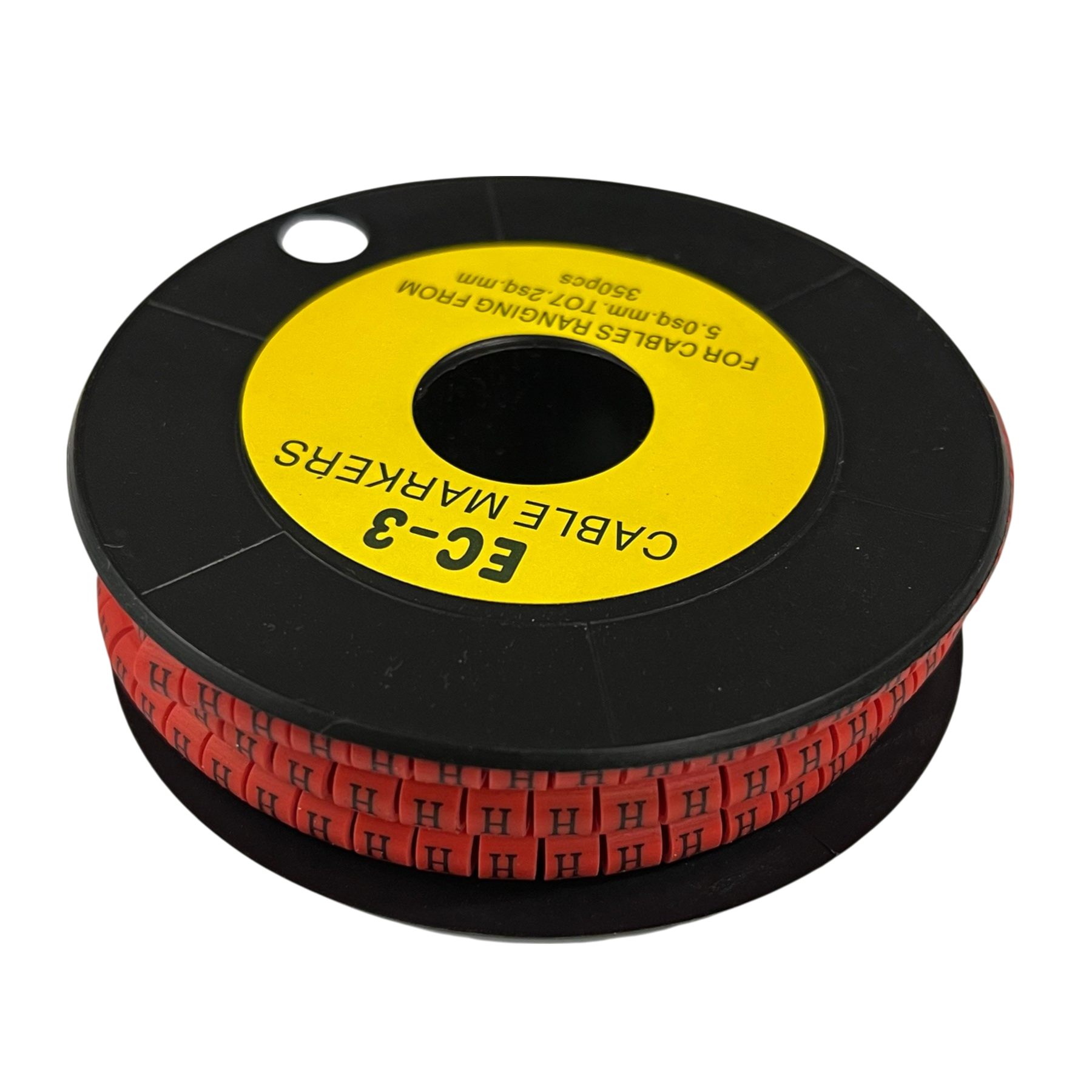 Grippes Cable Marker Red - H on a spool designed for effective cable management and organization