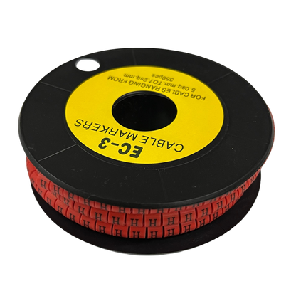 Grippes Cable Marker Red - H on a spool designed for effective cable management and organization