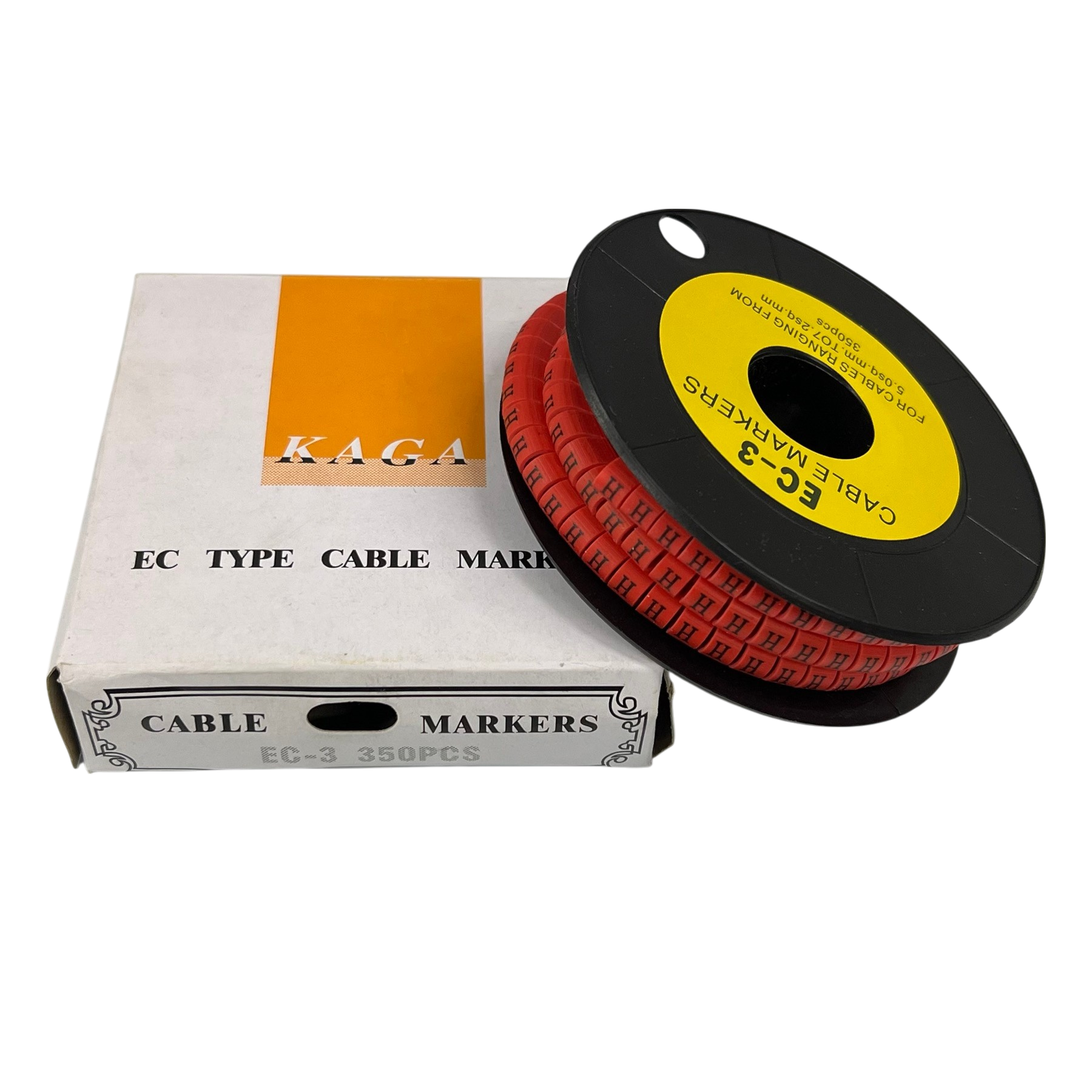 Grippes Cable Marker Red - H in roll packaging for efficient cable organization and identification