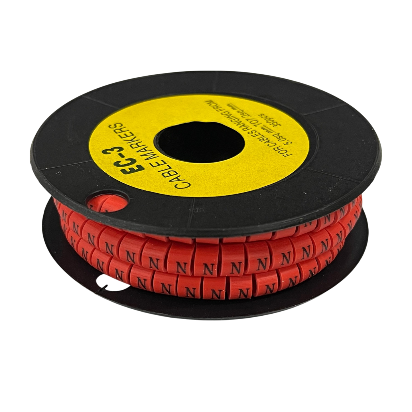 Grippes Cable Marker Red - N on a spool for organized cable management and easy identification