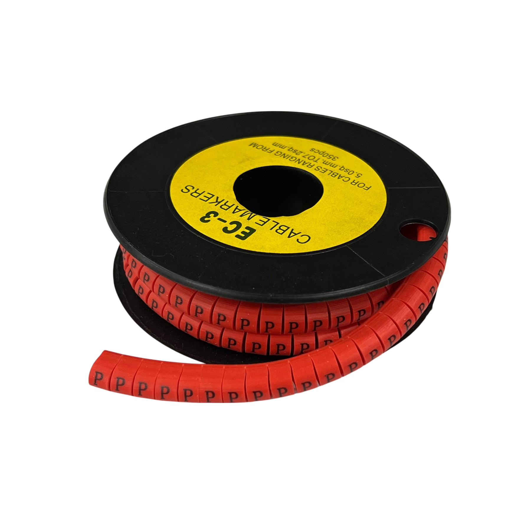 Grippes Cable Marker Red - P on a spool for effective cable management solutions
