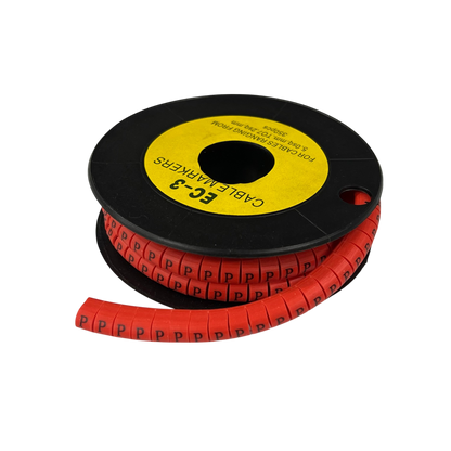 Grippes Cable Marker Red - P on a spool for effective cable management solutions