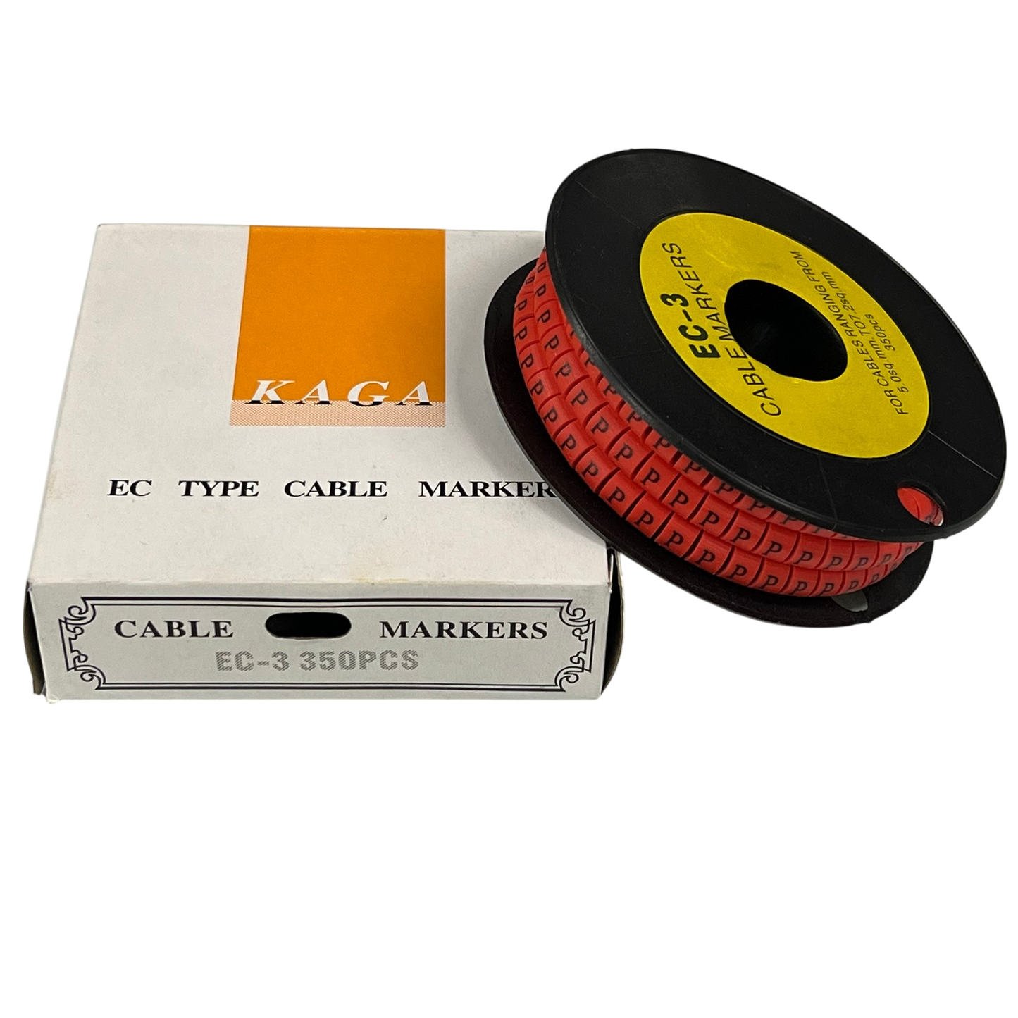 Grippes Cable Marker Red - P with 350 pieces in a box for effective cable management