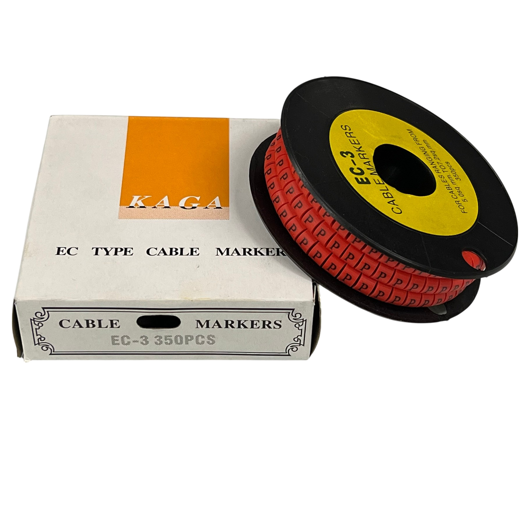 Grippes Cable Marker Red - P with 350 pieces in a box for effective cable management