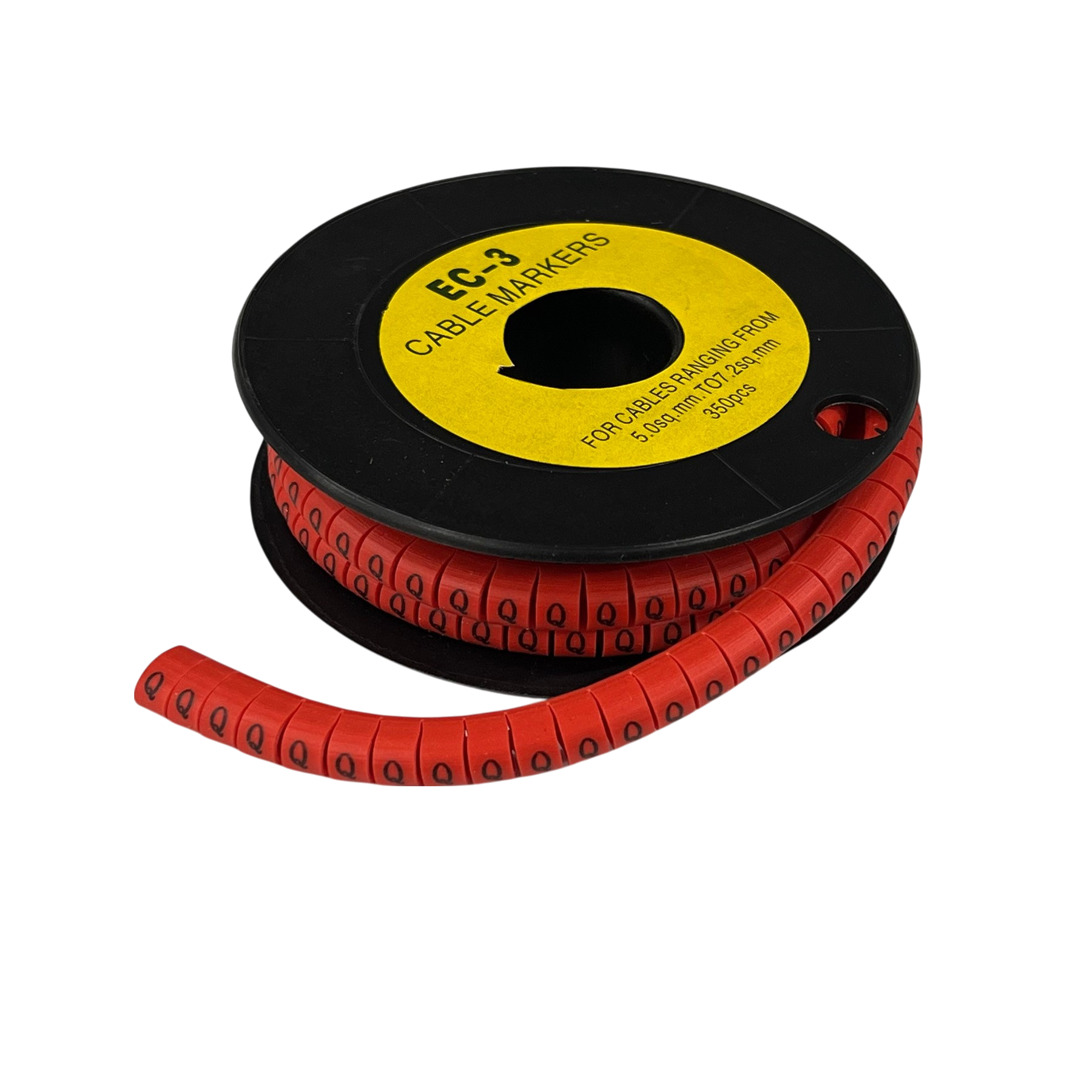 Grippes Cable Marker Red - Q on a spool for organized cable management and labeling