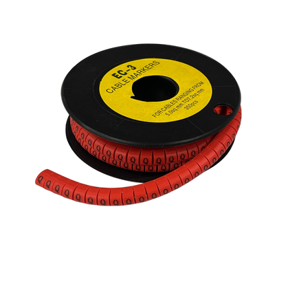 Grippes Cable Marker Red - Q on a spool for organized cable management and labeling