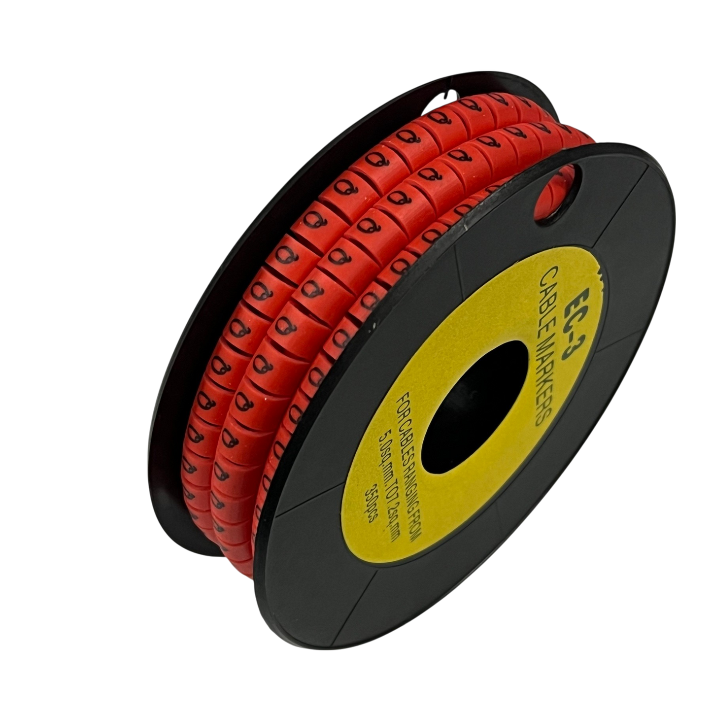 Grippes Cable Marker Red - Q on a spool for efficient cable organization and management