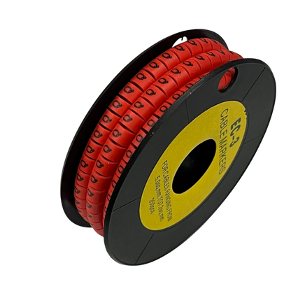 Grippes Cable Marker Red - Q on a spool for efficient cable organization and management