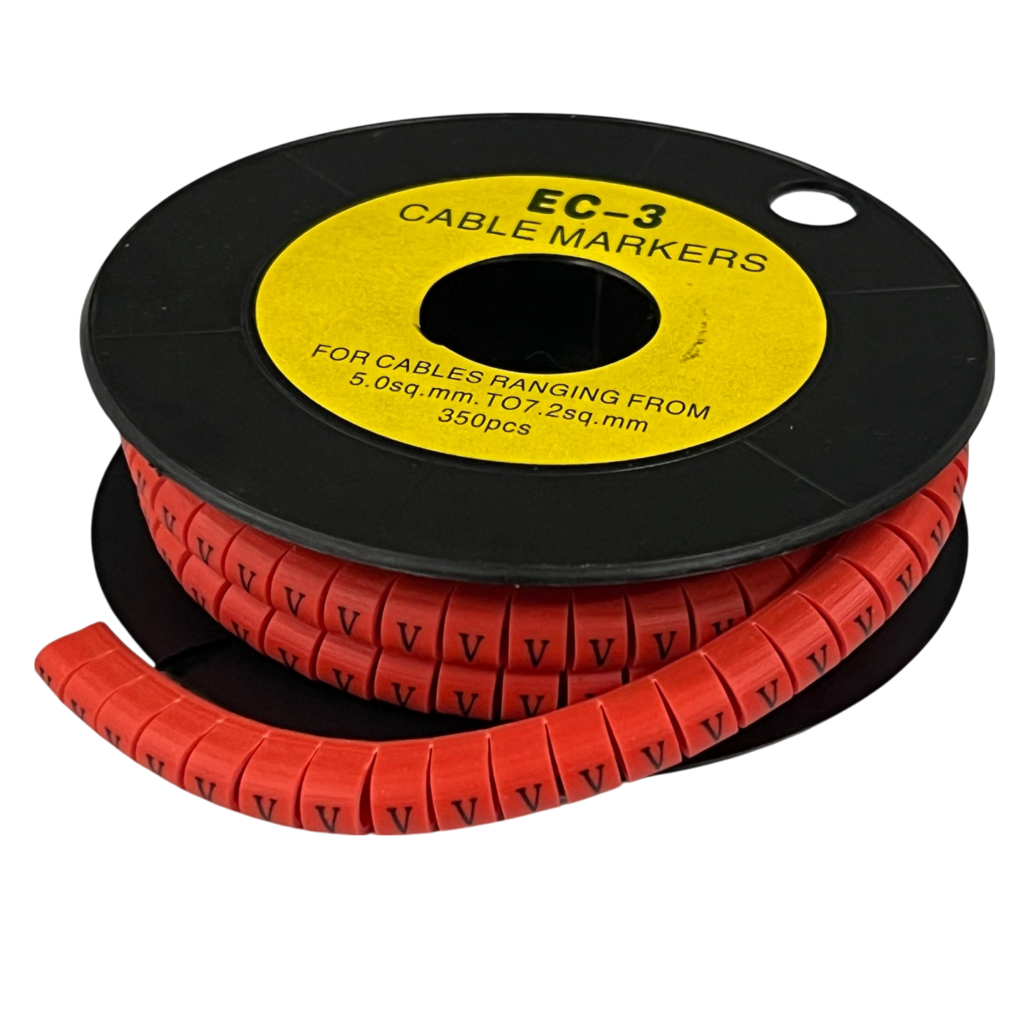 Grippes Cable Marker Red - V for organizing and identifying cables with 350 pieces on a spool