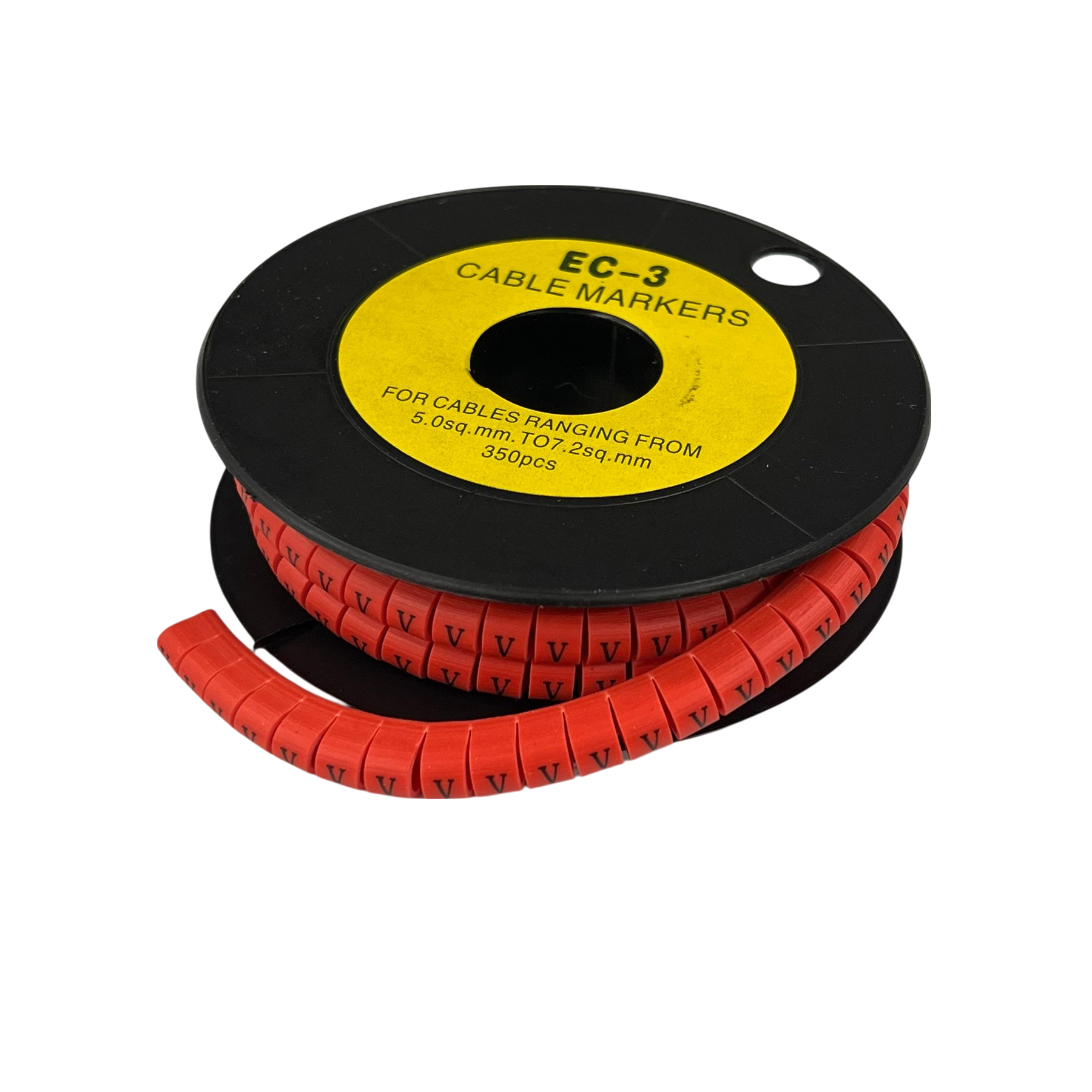Grippes Cable Marker Red - V for organizing and identifying cables up to 5.0mm in diameter