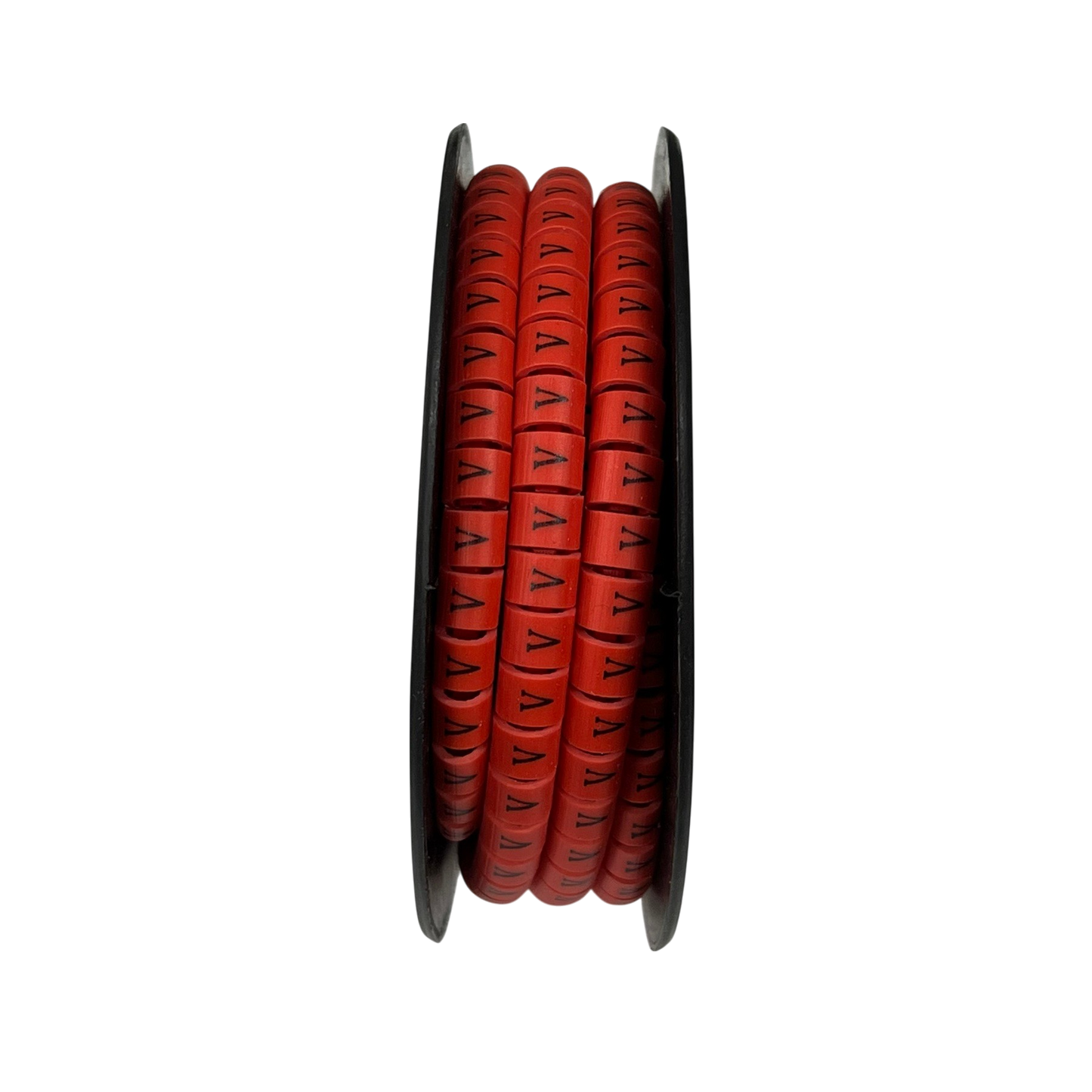 Grippes Cable Marker Red - V on a spool for efficient cable organization and identification