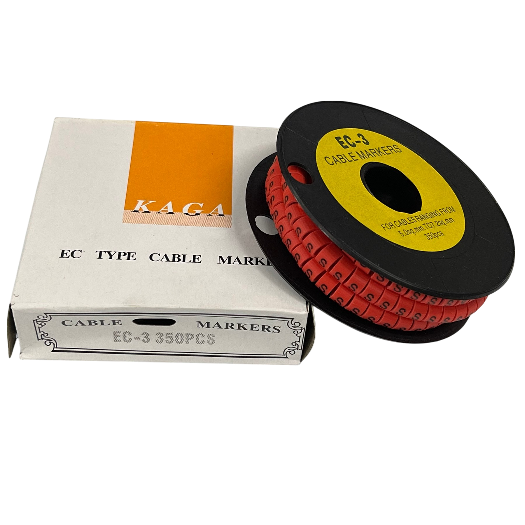 Grippes Cable Marker S - Red Roll with 350 pieces in a box for effective cable organization