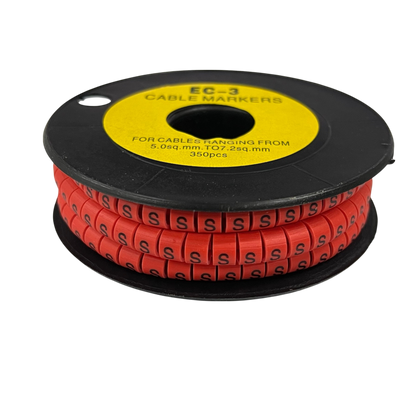 Grippes Cable Marker S - Red on spool with 350 pieces for cable labeling and organization
