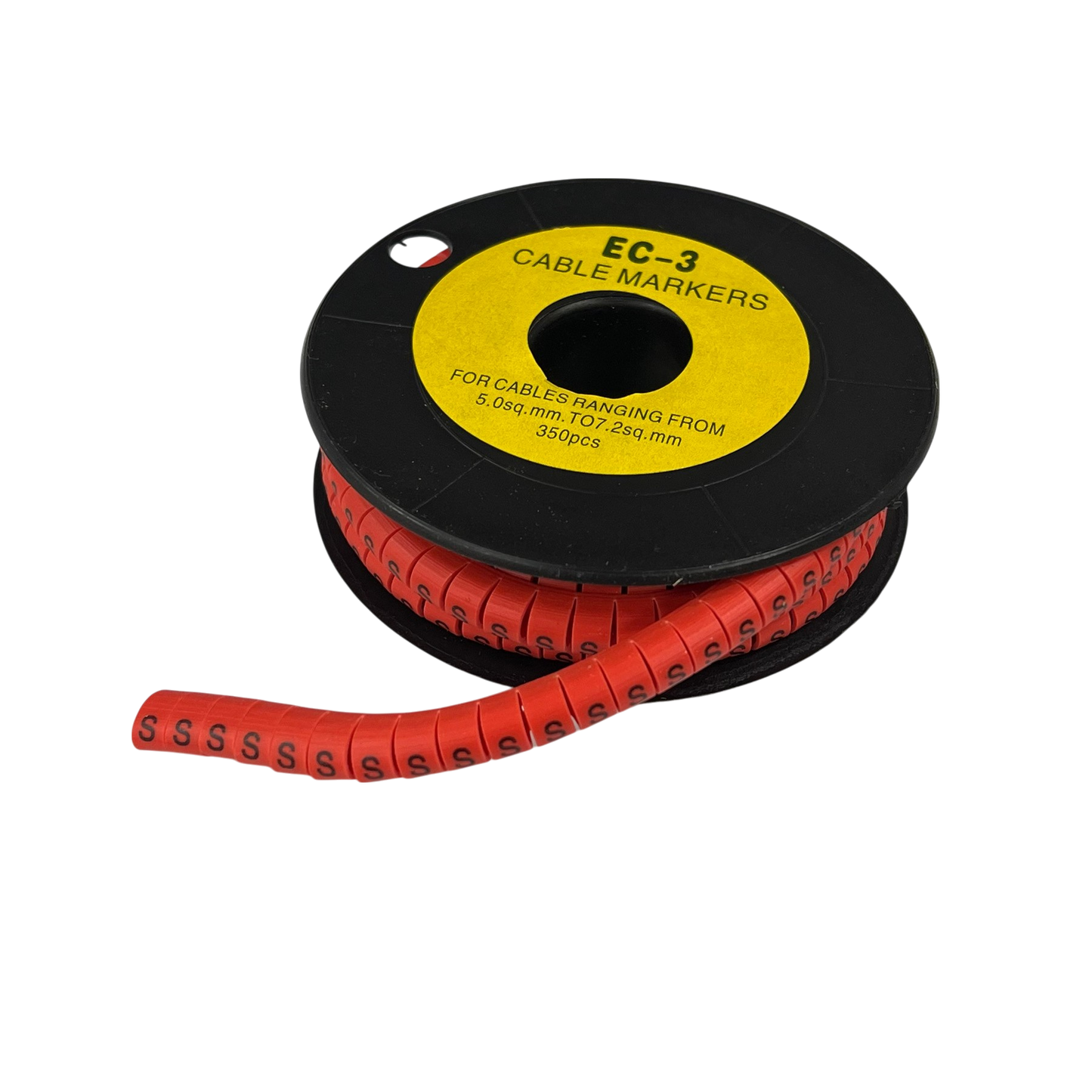 Grippes Cable Marker S - Red on a spool for organizing and labeling cables efficiently